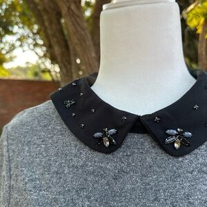 The Loft, Size M, shift dress with embellished collar